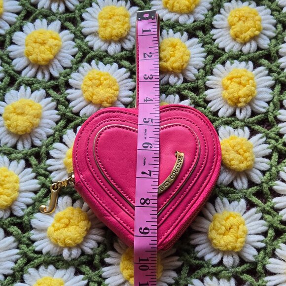 Juicy Couture Pink Leather Small Heart Purse - Picture 7 of 15